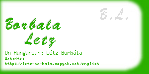 borbala letz business card